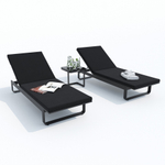 Шезлонг Ideal Patio ЛЕТТО черный - каркас карбон