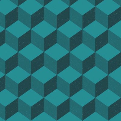 3D кубы в бирюзовых оттенках