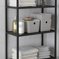 IKEA KUGGIS  (ИКЕА КУГГИС)  -  Контейнер - светло-серый 13x18x8 см