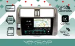 Магнитола для Toyota Land Cruiser Prado 150 2009-2013 (рамка бронза)- Vaycar VA77-0065-2K на Android 13, Быстрая, 2K QLED, CarPlay,4G SIM-слот