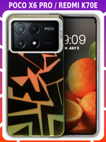 Дизайнерский чехол из пластика для XIAOMI POCO X6 PRO / REDMI K70E с усиленной защитой камеры и глянцем