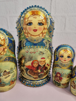 Матрешка 18см "Зима" 5 мест