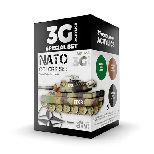 Набор красок AK Interactive NATO Colors Set 3G, 3 краски