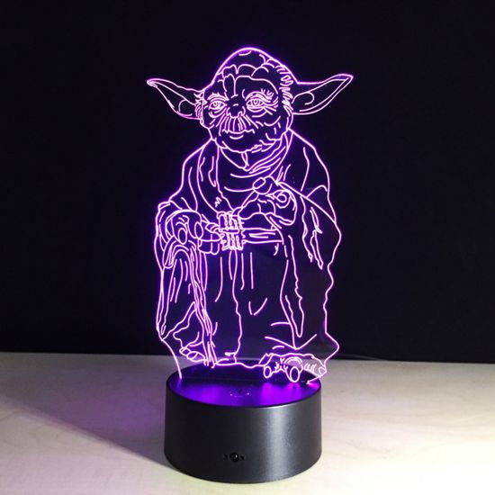 3D лампа Звёздные войны, Star Wars. Йода, Yoda