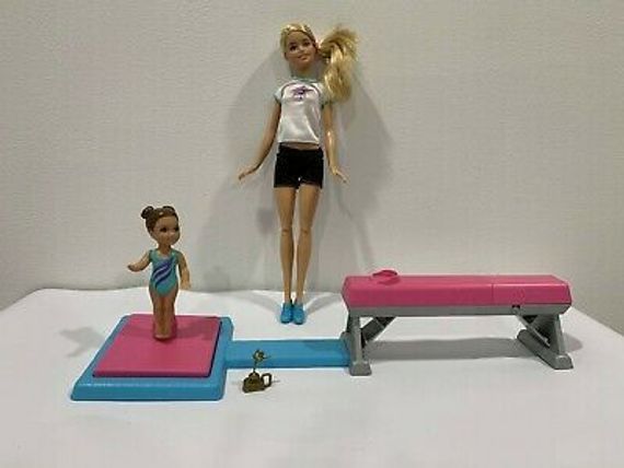 Barbie and Toddler Student Flippin Fun Gymnastics Dolls