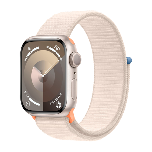 Умные часы Apple Watch Series 9 GPS, 41mm, Aluminium Case with Sport Loop, Starlight (Сияющая звезда)