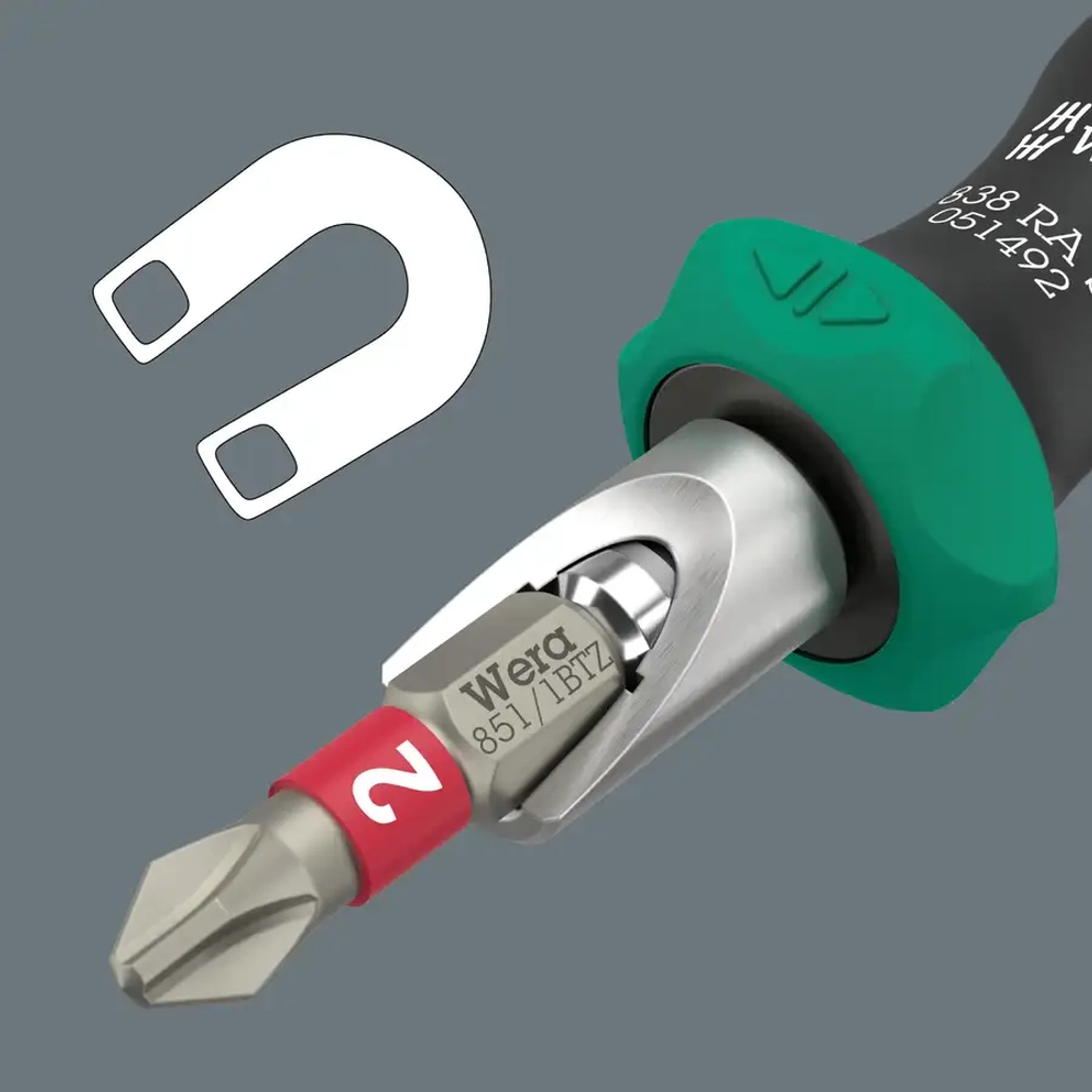 Ручка-битодержатель с функцией трещотки 838 RA S, 1/4" WERA 05051492001