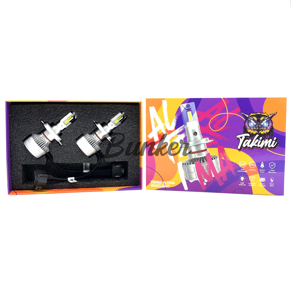 Светодиодные автомобильные LED лампы TaKiMi Altima H19 5500K 12/24V