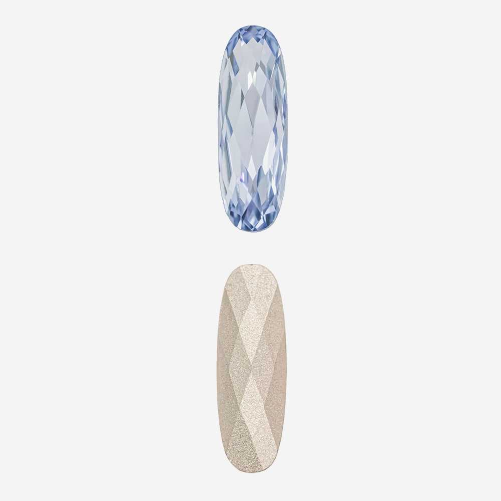 Кристалл Длинный Овал (Long Classical Oval), оттенок "Светлый Сапфир"/"Light Sapphire", 21*7мм