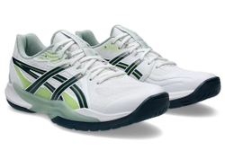 Мужские кроссовки для бадминтона/сквоша Asics Powerbreak FF — white/tranquil teal