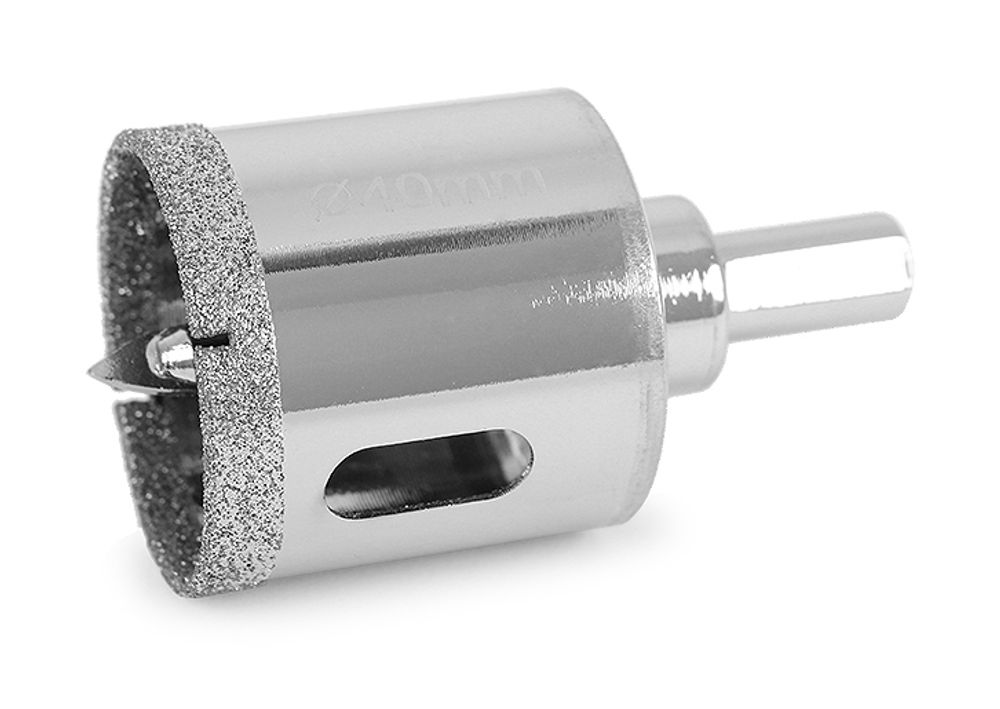 Алмазная коронка MESSER-DIY по стеклу, керамической плитке, керамограниту и мрамору 45мм Алмазная коронка MESSER-DIY по стеклу, керамической плитке, керамограниту и мрамору 45мм