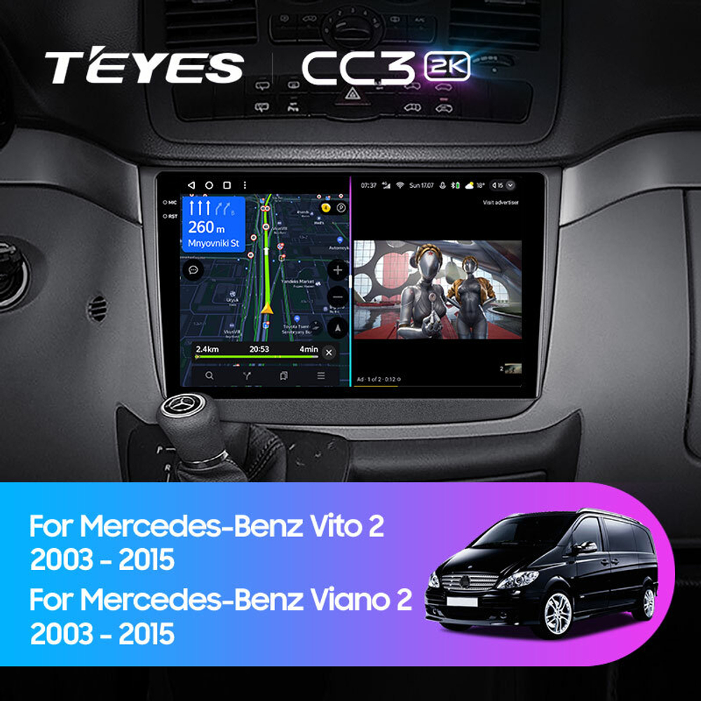 Teyes CC3 2K 10,2"для Mercedes-Benz Vito 2 2003-2015