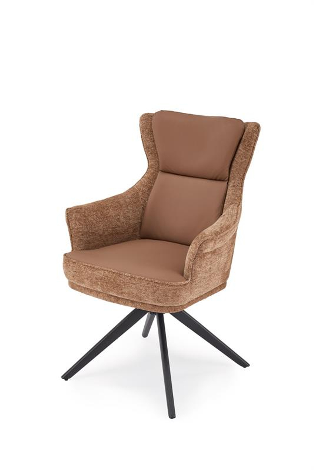 Стул HALMAR K611 коричневый/черный, поворотный