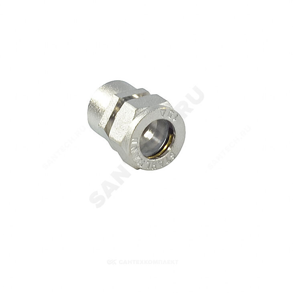Муфта латунь никель 15Aх1/2" обжим/ВР STAHLMANN SSFL1501/2NEF