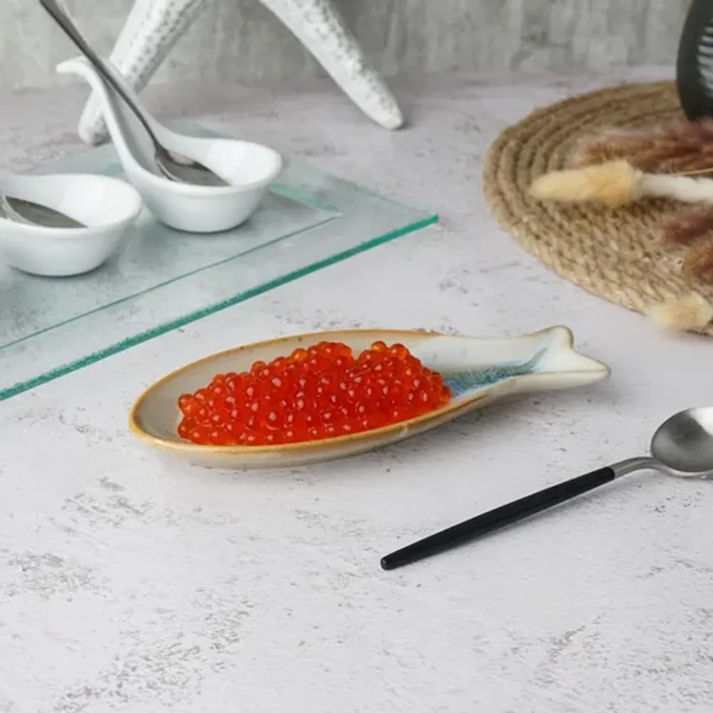 Блюдо для подачи 15,6*6,6 см h1,5 см емкость для закусок Fish Pearl Blue Frutti di Mare P.L. [1]