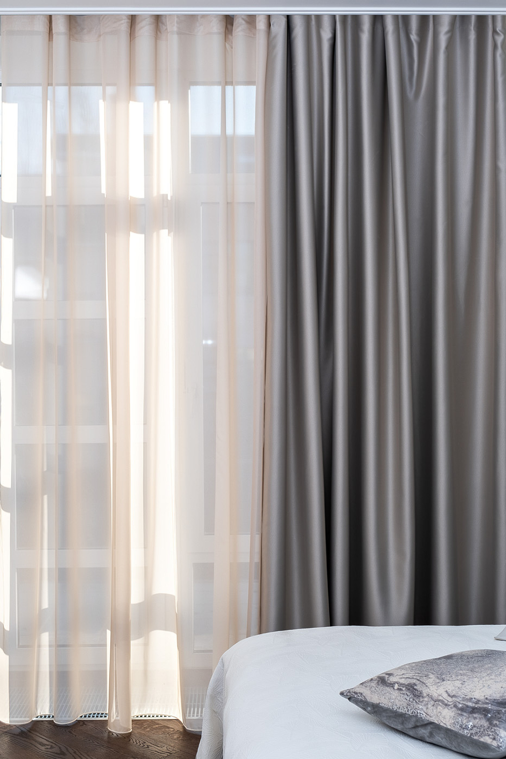 Ткань Портьера широкая без подклада 260x275 Garda Decor блэкаут 283100 Серый