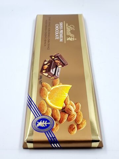 Шоколад Lindt Swiss Premium Chocolate Dark Orange темный апельсин миндаль 300 г (из Финляндии)