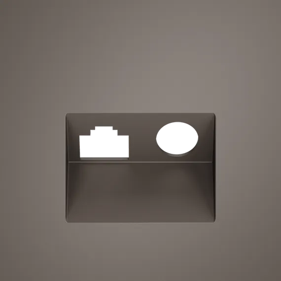 Накладка для розетки TV+RJ45 Voltum S70 Капучино VLS002714