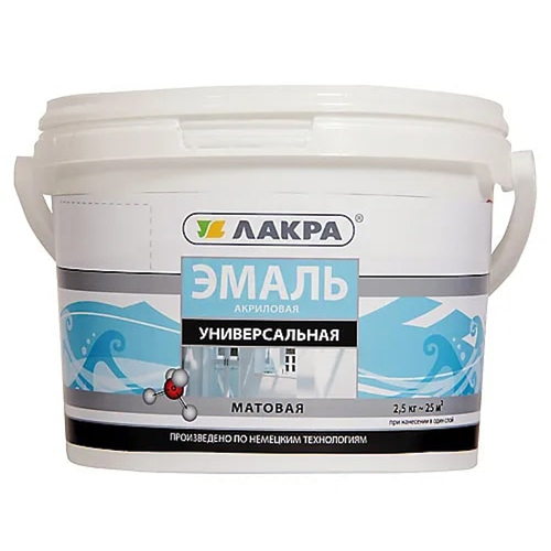 Эмаль акрил. универсальная бел. п/глянц. PROF IT база А 2,5кг (Лакра)