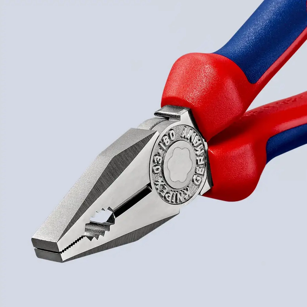 Плоскогубцы комбинированные хромированные 180 мм Knipex 03 05 180 SB