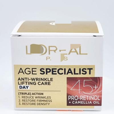 Age Specialist 45+ Дневной крем для лица с маслом камелии и про-ретинолом 50 мл (Франция)
