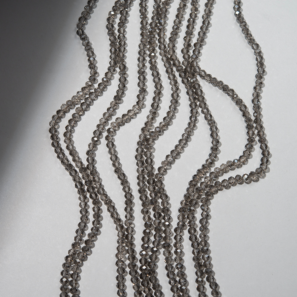 Хрустальные бусины "Марказит", оттенок "Smoke", 4,2*3,5мм, рондель