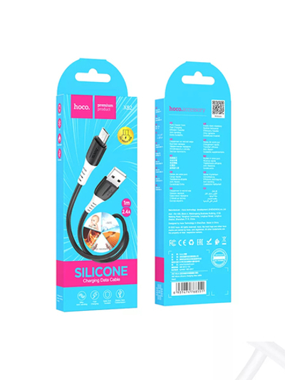Кабель силиконовый USB micro для зарядки X82 1м