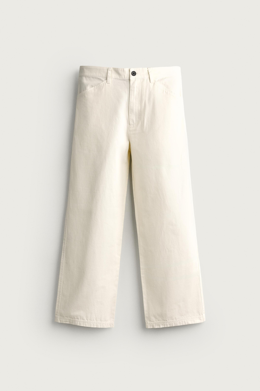 БРЮКИ STRAIGHT FIT ИЗ КАНВАСА — ZARA