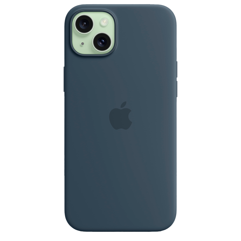 Силиконовый чехол с поддержкой MagSafe Apple Silicone Case для iPhone 15 Plus, Storm Blue (Штормовое небо)