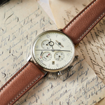 ZEPPELIN Hindenburg Collection Quartz Movement Men"s Watches Wrist Watches White Dial Stainless Steel Case