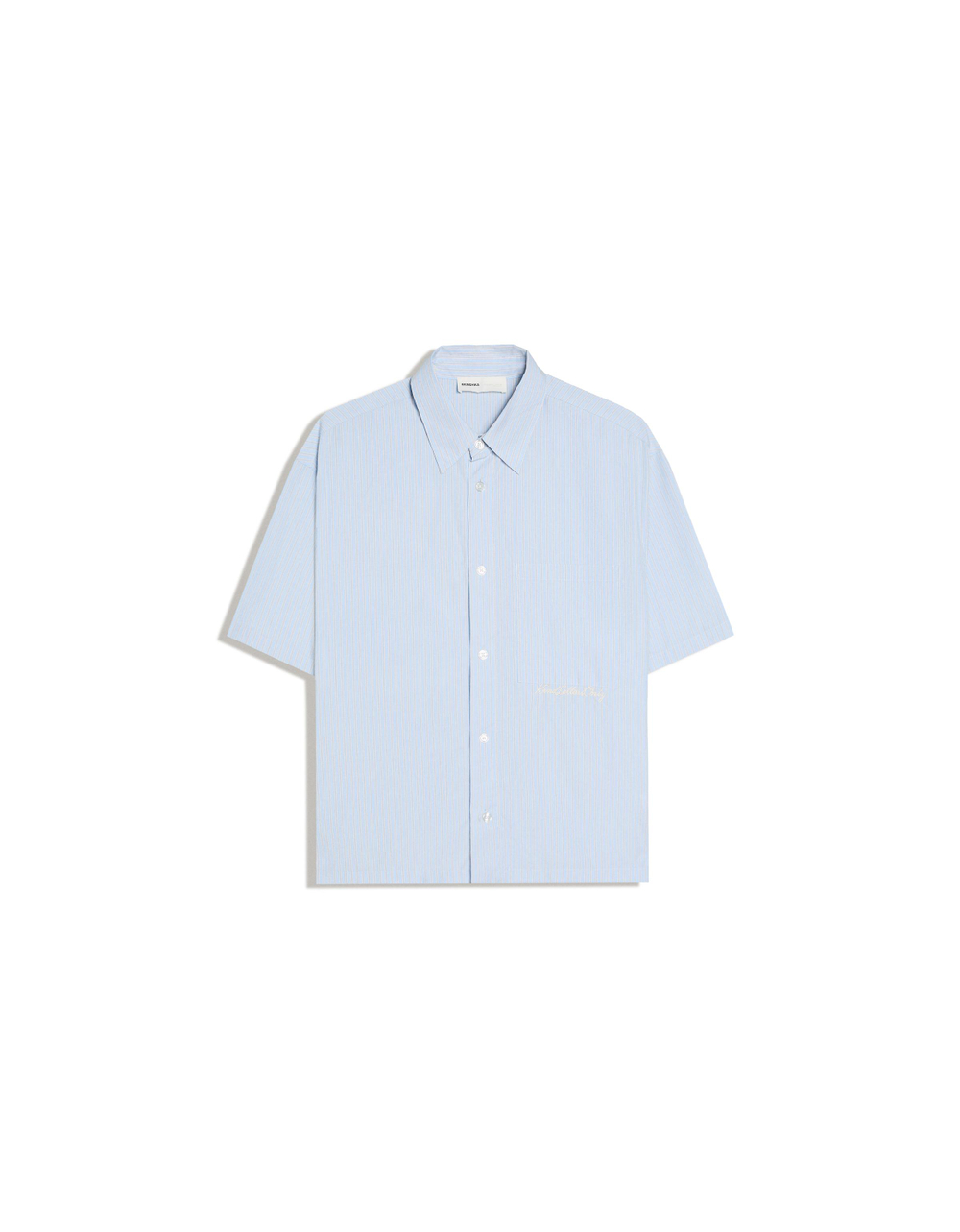 Мужская рубашка boxy fit с коротким рукавом и вышивкой, арт. 2842/710 - BERSHKA