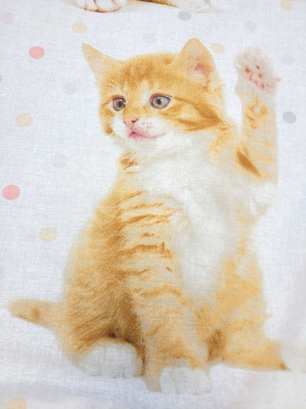 1м. Ткань для детского постельного белья, "Рыжие котята",шир. 150см, хлопок 100%, плотн. 102, отрез 1.5х1 метра