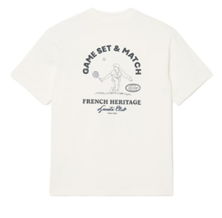 Мужская теннисная футболка Lacoste Ultra Dry Tennis Heritage Graphic - white