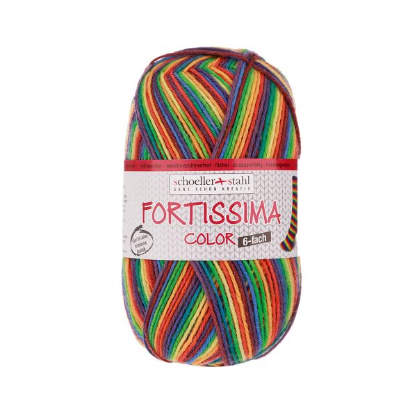 Пряжа Austermann (Аустерманн) Fortissima Color 6-fach / уп.5 мот. по 150 г, 410 м, 423.04
