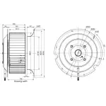 Мотор-колесо RE225F-4D-AC0 для прямоугольного вентилятора