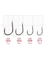 Крючки офсетные Gamakatsu Worm 314 HOOKS BLACK размер 1/0 (упк.6шт.)