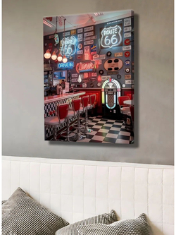 Картина Вечер на Route 66 для интерьера 30х40см 1шт.