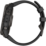 Умные часы Garmin Fenix 7X Sapphire Solar Титан DLC Carbon Grey с черным ремешком 51 мм