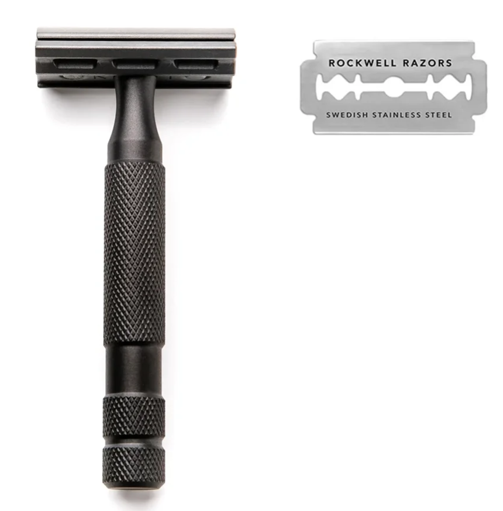 Т-образная бритва Rockwell 6S из нержавеющей стали черная (RR-6S-PVD-BLK)