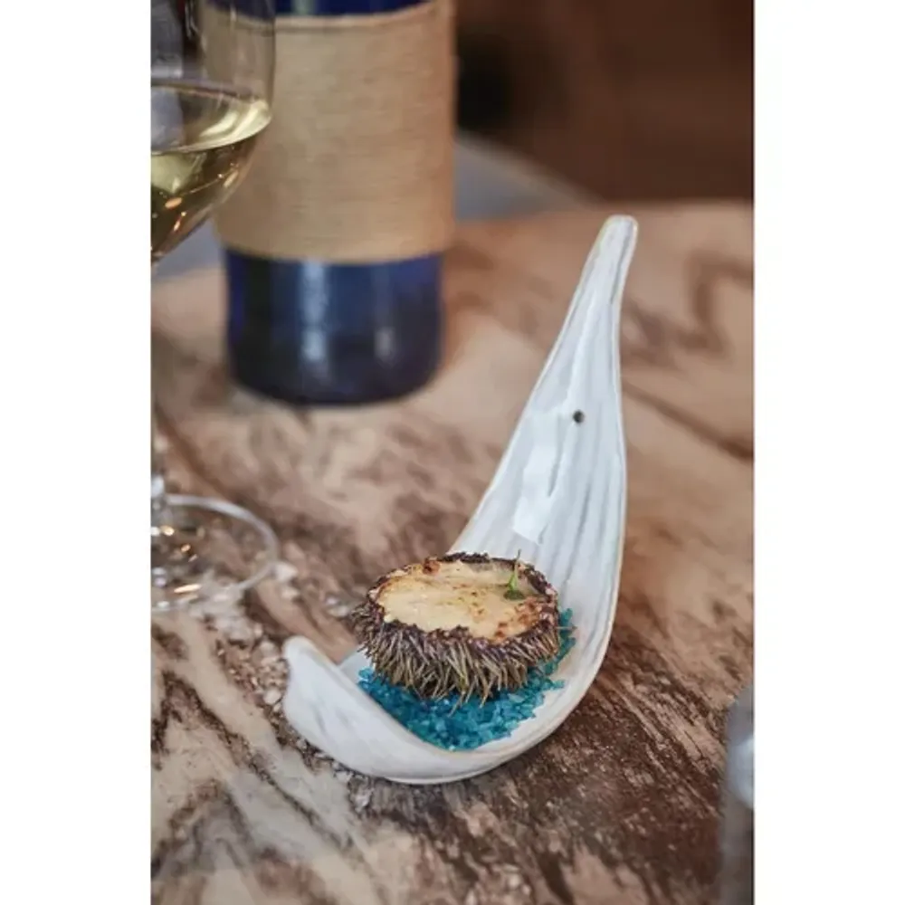 Блюдо для подачи 22*7,5 см h13 см для закусок Gray Leaf Frutti di Mare P.L. [1]