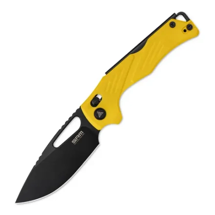 Нож складной SRM 239X-GY Mirage Blackwash (14C28N, Yellow G10)