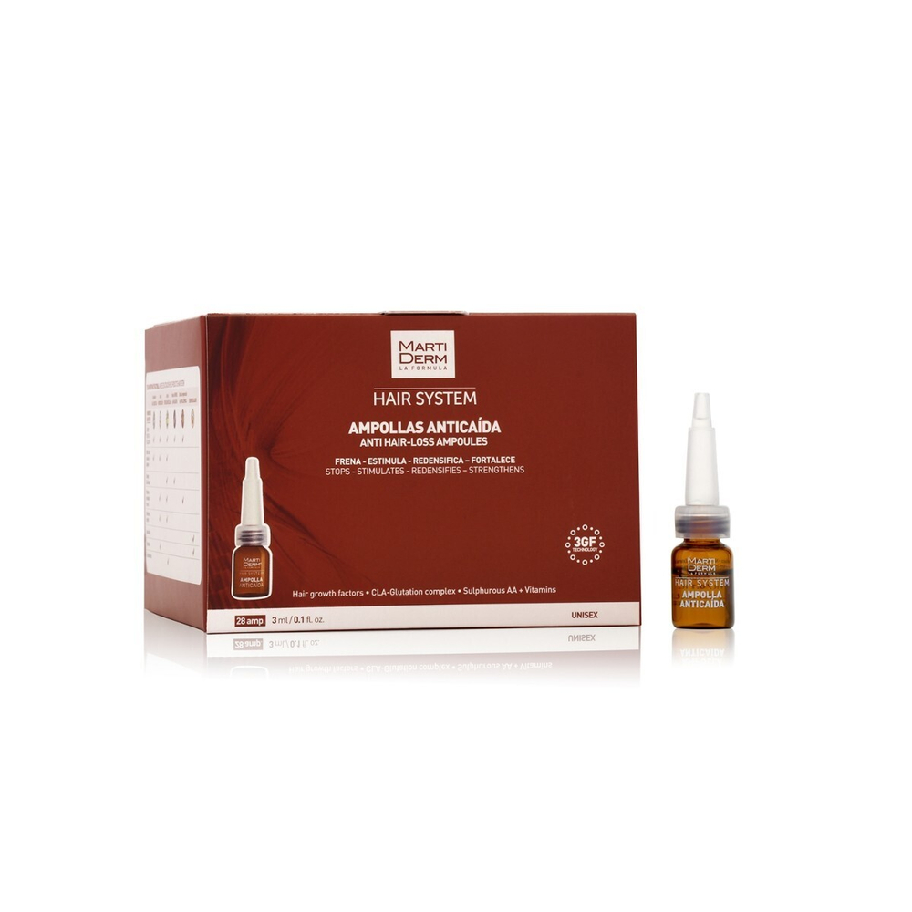Martiderm HAIR SYSTEM - Ампулы против выпадения волос, 14х3 мл