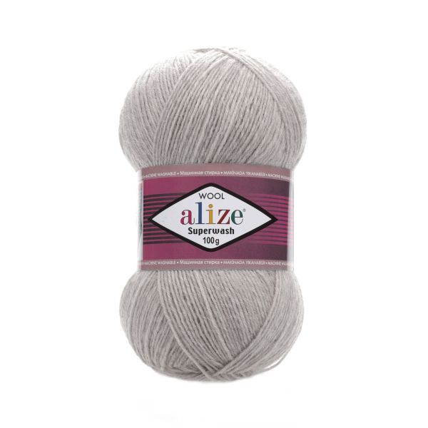 Пряжа Alize (Ализе) Superlana Midi / уп.5 мот. по 100 г, 170м, 021 серый меланж A