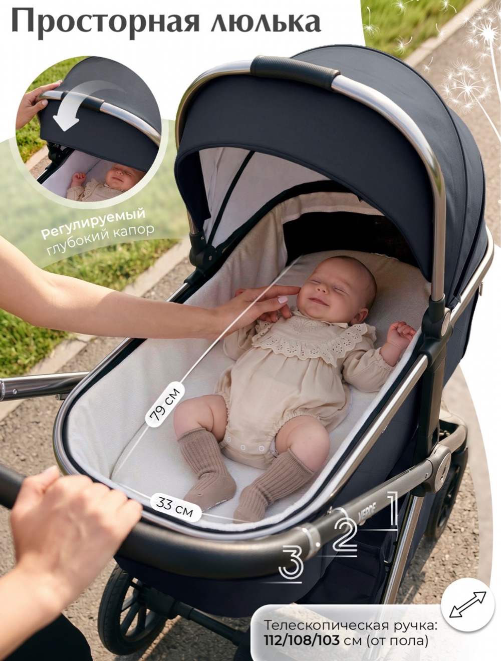 Коляска модульная 3в1 Sweet Baby Verde Blue (Silver Crossy)