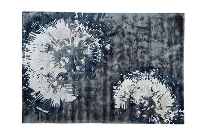 Ковер натуральный 200x300см Garda Decor Dandelion серый с рисунком одуванчиков