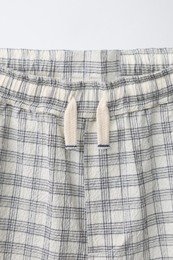 ZARA X PUKAS ШОРТЫ PUKAS SURF В КЛЕТКУ, ЭКРЮ/БЕЖЕВЫЙ