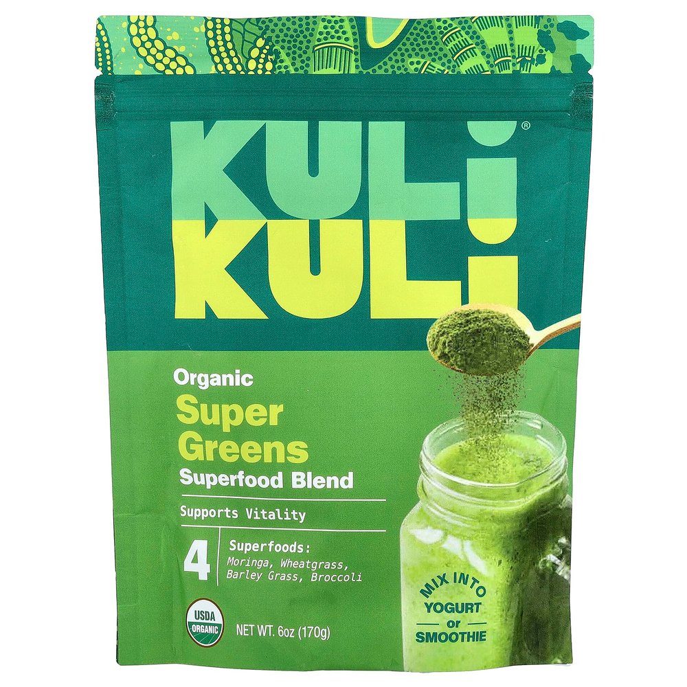 Kuli Kuli, Green Power, органический подщелачивающий порошок из зелени, 170 г (6 унций)