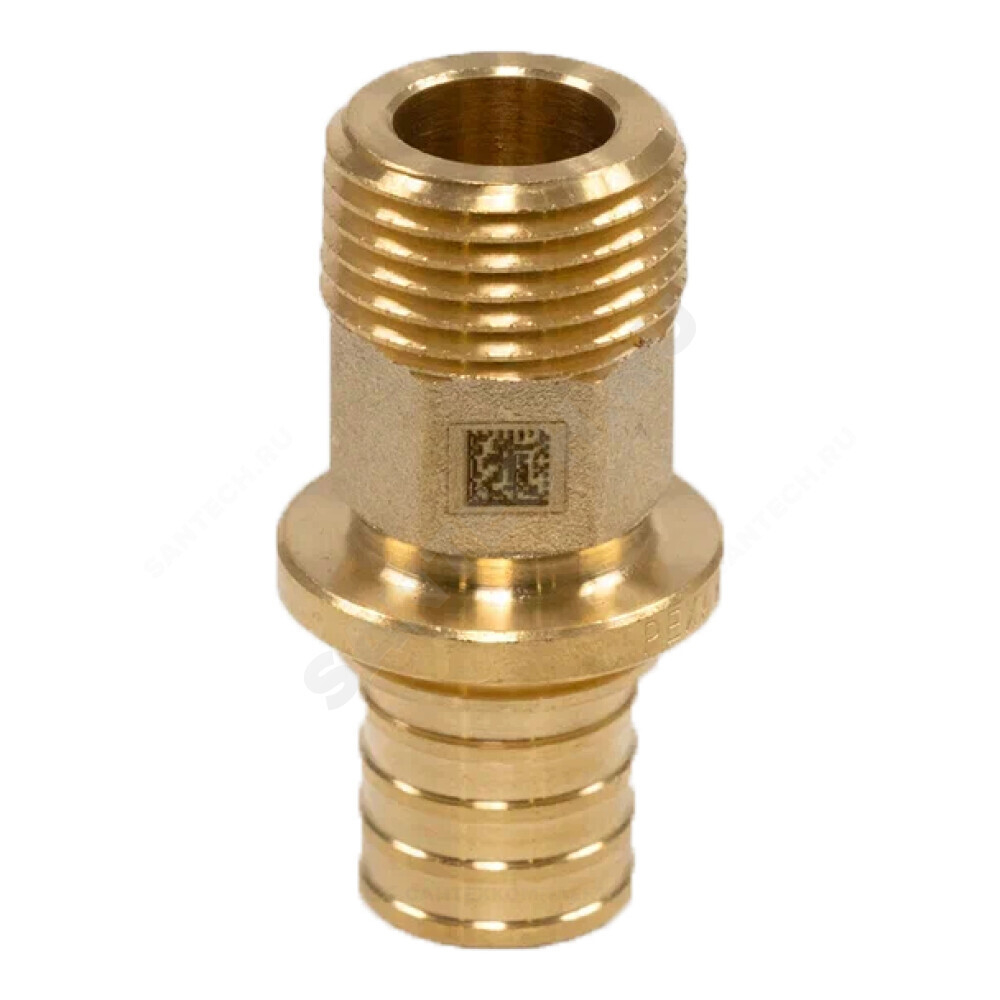 Муфта для PE-X труб аксиальная латунь Дн 20х1/2" НР MX Рехау 11096741001