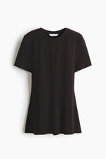 Топ с баской из интерлока - H&M