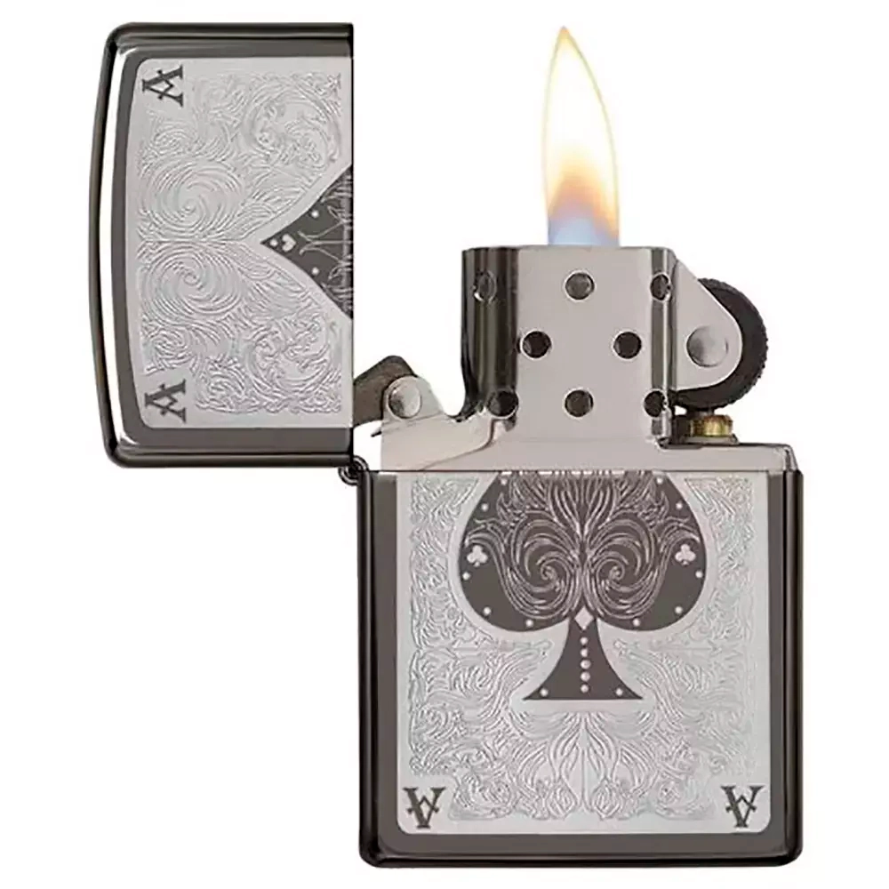 Зажигалка Zippo 28323 Ace Filigree, Black Ice